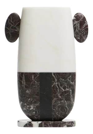 Contemporary Geometric Vase in Italian Marble by Matteo Cibic