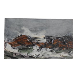 Mid 20th Century Modernist Seascape Painting For Sale