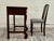 Traditional Antique American Empire Mahogany Writing Desk With Lyre Back Needlepoint Chair For Sale - Image 3 of 13