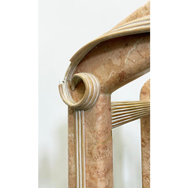 1980s Tessellated Stone, Pencil Reed Etageres, Bookcases, Pair For Sale - Image 9 of 9