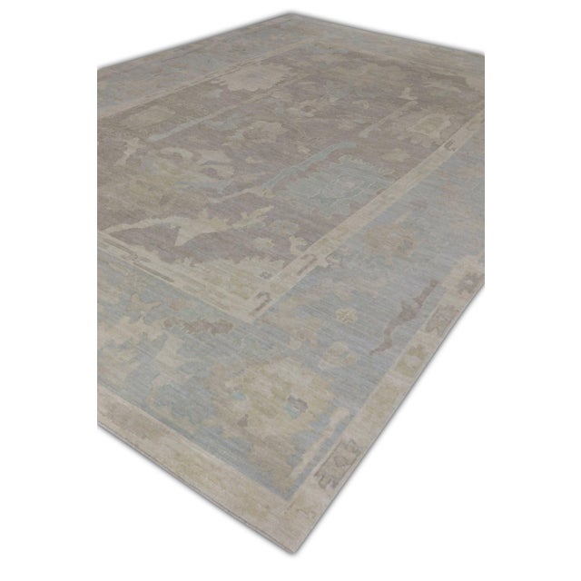 Early 21st Century Oriental Hand Knotted Rug Turkish Oushak 9'10" x 13'11" For Sale - Image 5 of 7
