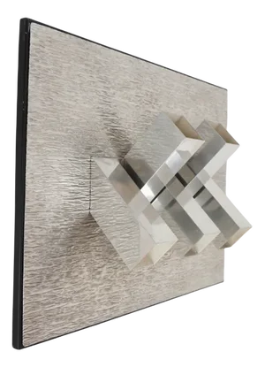 Wall Sculptural Light Panel Sconce by Gaetano Missaglia for Missaglia, Italy, 1970s