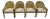 4 Vintage Cane Chairs on Coasters For Sale