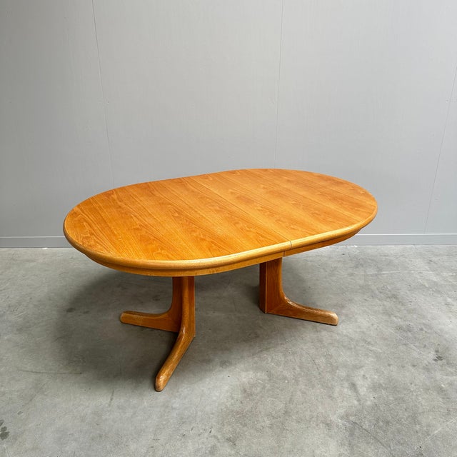 Scandinavian Extendable Oval Dining Table For Sale - Image 11 of 11
