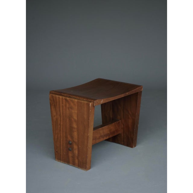 1950s Mid-Century Church Stool in Walnut, 1950s For Sale - Image 5 of 14