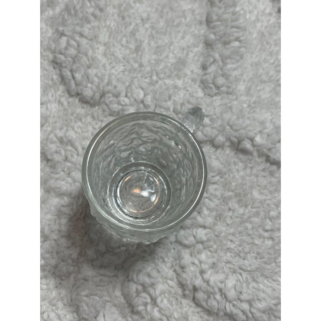Vintage Textured Glass Mini Mugs & Cordial Glass Barware Set (5 Pieces) For Sale - Image 11 of 12