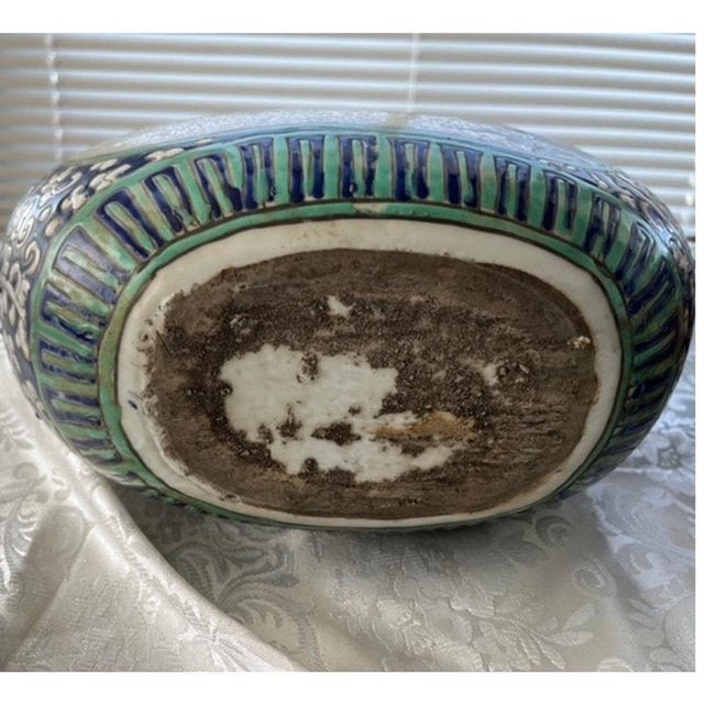 1920s Pair 15" Chinese Famille Rose Triple Spout Moon Flasks - Bird & Peony Vases For Sale In San Francisco - Image 6 of 9