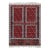 Rug & Kilim’s Yomut Ensi Style Rug in Red and White With Geometric Patterns For Sale