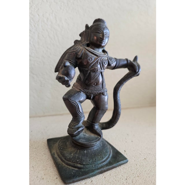 Bronze South Indian Nayaka Bronze Sculpture of Krishna Kaliya Damana, Circa 18th Century For Sale - Image 8 of 12