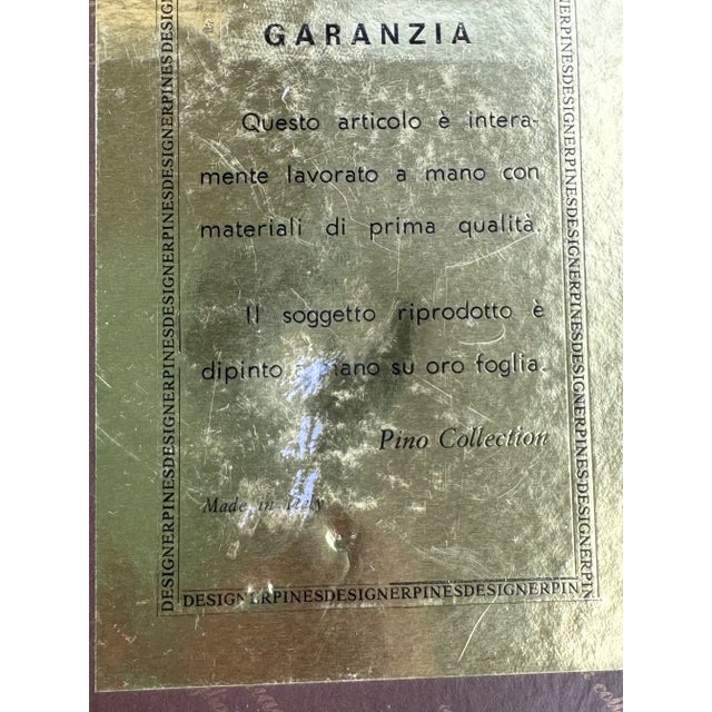 1970s Italian Gold Leaf Pino Collection Cityscape by R. Pighetti, 1970s For Sale - Image 5 of 9