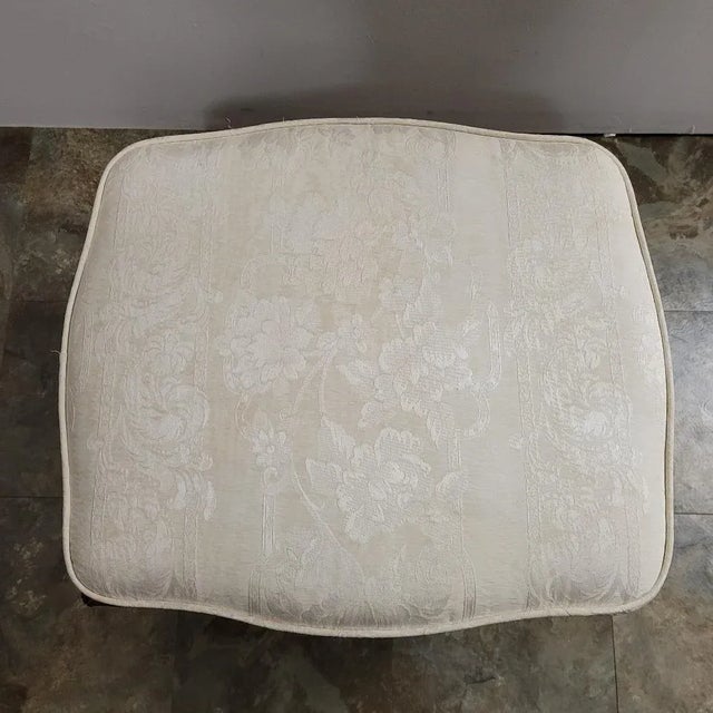 Wood Mid-Century American Carved Mahogany Footstool by Sanford Furniture For Sale - Image 7 of 9