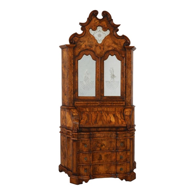 Italian Extremely High Quality Distressed Finish Secretary Desk For Sale