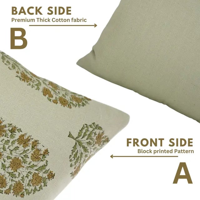 Not Yet Made - Made To Order Home Decor Water Replicant Cushion Cover 14x36 Inch Cotton Linen- Virat For Sale - Image 5 of 6