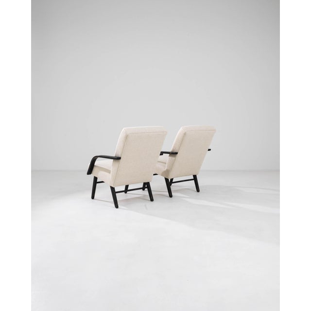 Mid-Century Modern 1960s Czechia Upholstered Armchairs - A Pair For Sale - Image 3 of 18