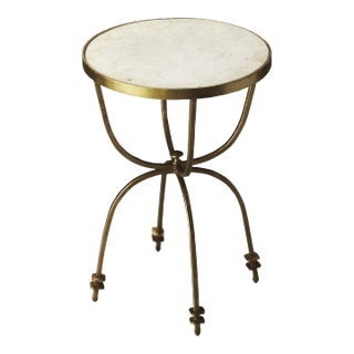 Hager Marble & Metal Accent Table, Multi-Color For Sale