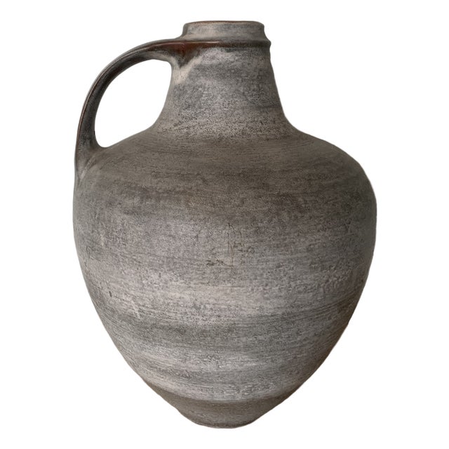 Gray Large West-German Ceramic Jug Vase, 1960s For Sale - Image 8 of 9