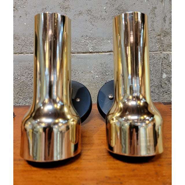 Mid-Century Modern Lightolier Brass Wall Sconces - A Pair For Sale - Image 10 of 14