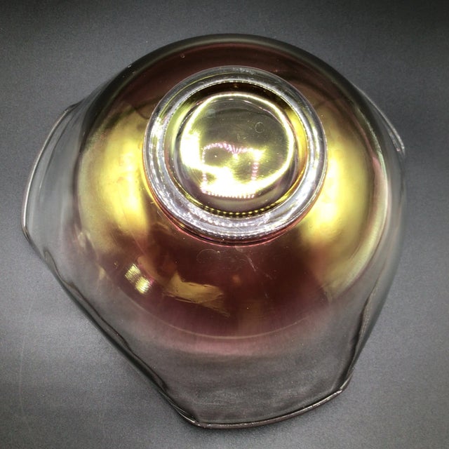 Vintage Indiana Glass Company Iridescent Chip and Dip Bowl - Set of 3 For Sale - Image 9 of 12