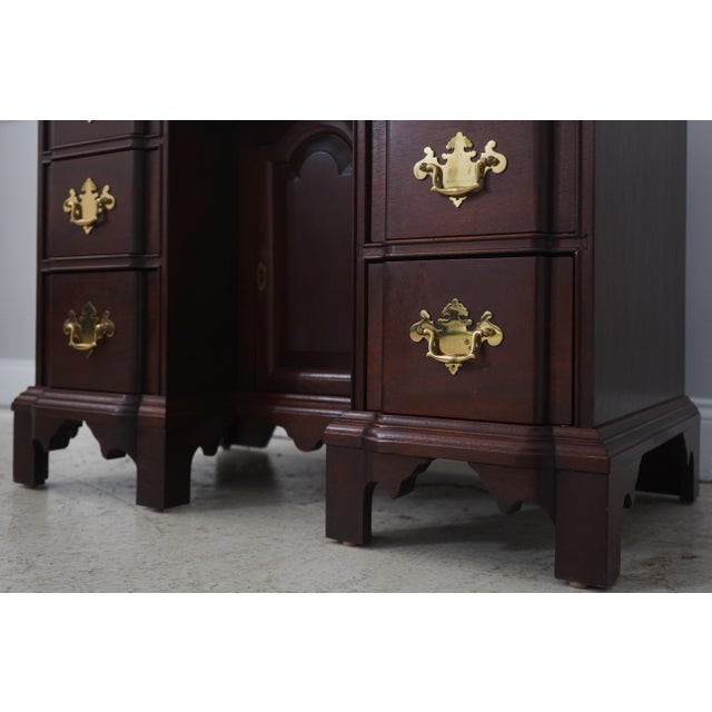 Brown 1970s Bartley Collection Blockfront Kneehole Chest, Attributed For Sale - Image 8 of 18