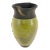 Crackle Glaze Chartreuse Studio Art Vase For Sale