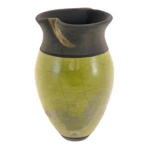 Crackle Glaze Chartreuse Studio Art Vase