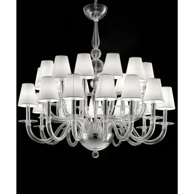 Contemporary Transparent Murano Glass Chandelier by Simoeng for Simoeng For Sale - Image 3 of 9