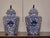 English 19th Century Blue and White Porcelain Lidded Pot Pourri Pots with Dogs For Sale - Image 12 of 12