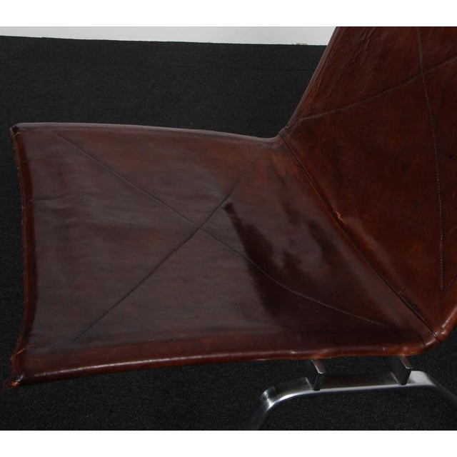 PK22 Lounge Chair in Leather attributed to Poul Kjærholm for E. Kold Christensen, 1970s For Sale - Image 6 of 11