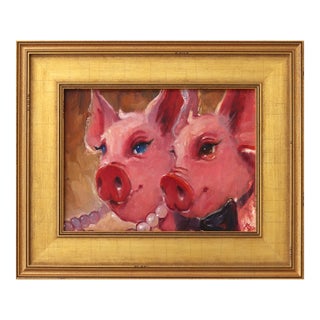 Tell Me More - Original Contemporary Figurative Painting on Canvas by Kyle Paliotto For Sale