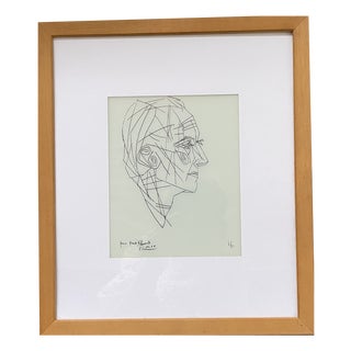 Picasso, Paul Eluard, Numbered and Signed Lithograph, Framed For Sale