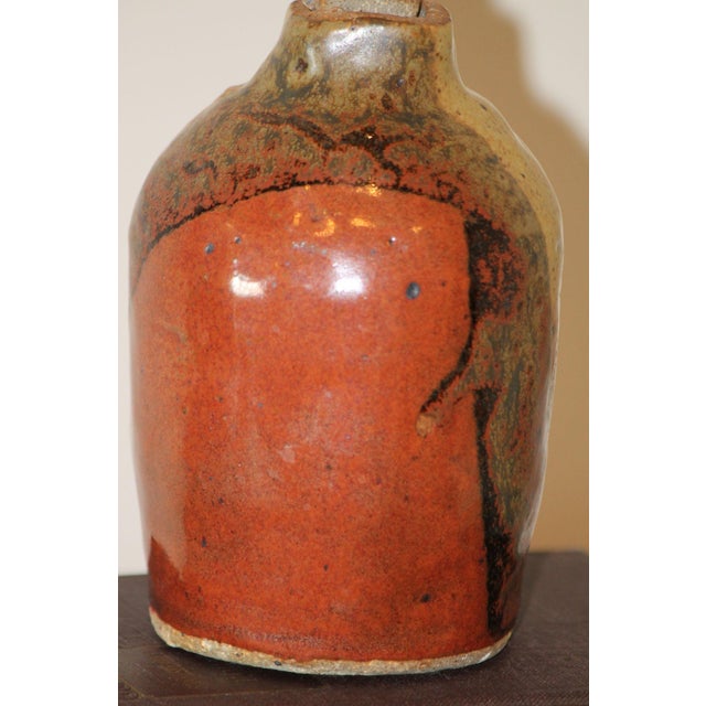 Ceramic One-of-a-Kind, Artist-Signed Studio Pottery Brutalist Bottle and Stopper For Sale - Image 7 of 11