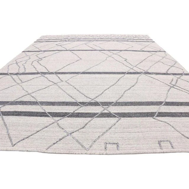 Early 21st Century Contemporary Gray Moroccan Style Area Rug - 8′ × 10′ For Sale - Image 5 of 9