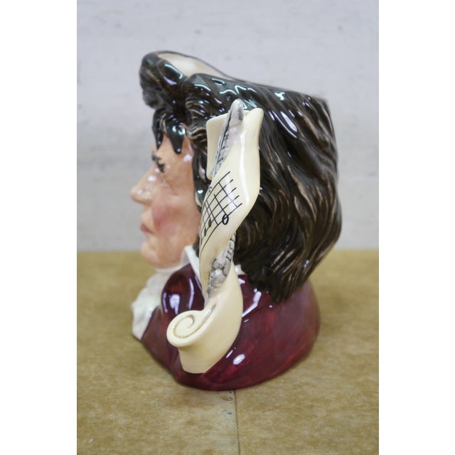 Maroon 1990s Royal Doulton Ludwig Van Beethoven Great Composer Toby Character Jug For Sale - Image 8 of 11