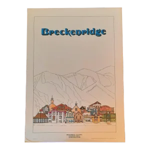 Vintage Retro Poster Breckenridge Ski Colorado Resort Print