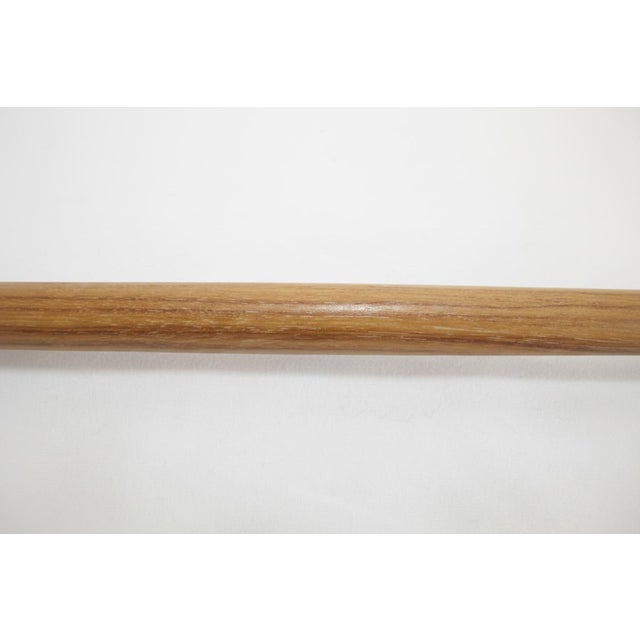 Mid 20th Century Vintage TIGERs Eye Crystal Ball Knob Wood Walking Stick Cane For Sale - Image 5 of 9