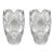 Oversized Crystal Hurricane Pair, Crisscross Cut | 16 Inch Tall, Vintage Tablescape For Sale