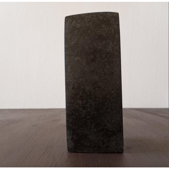 Luke Office Signed Shona Springstone Sculpture – Modernist Stylized Head For Sale - Image 9 of 10
