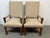 Design Plus Gallery presents a Pair of Reproductions Carved Wood High-Back Armchairs from Charles Pollock. These stately...