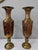 Late 20th Century Large Brass Enameled Vases - a Pair For Sale - Image 11 of 11
