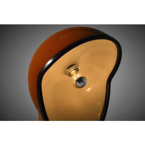 Iconic “Birghitta” Table Lamp by Fabio Lenci for Harvey Guzzini, Italy, 1972. Beautiful version featuring a warm caramel...