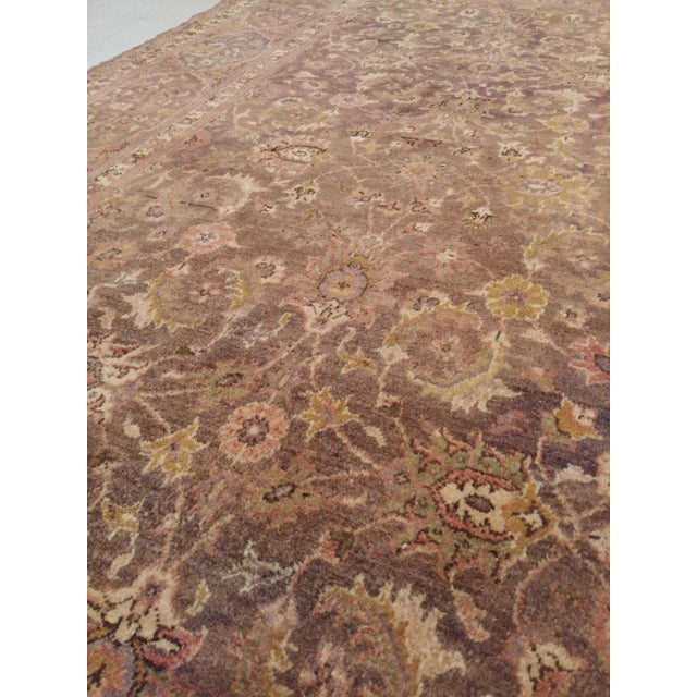 Antique Tabriz Persian Carpet Handmade Oriental Rug Gold, Brown, Peach and Taupe For Sale - Image 4 of 8