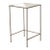 Vintage Glass Top Metal Bar Table For Sale