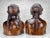 Mid 20th Century Vintage Balinese Tribal Figural Carved Mahogany Bust Sculptures - a Pair For Sale - Image 5 of 12
