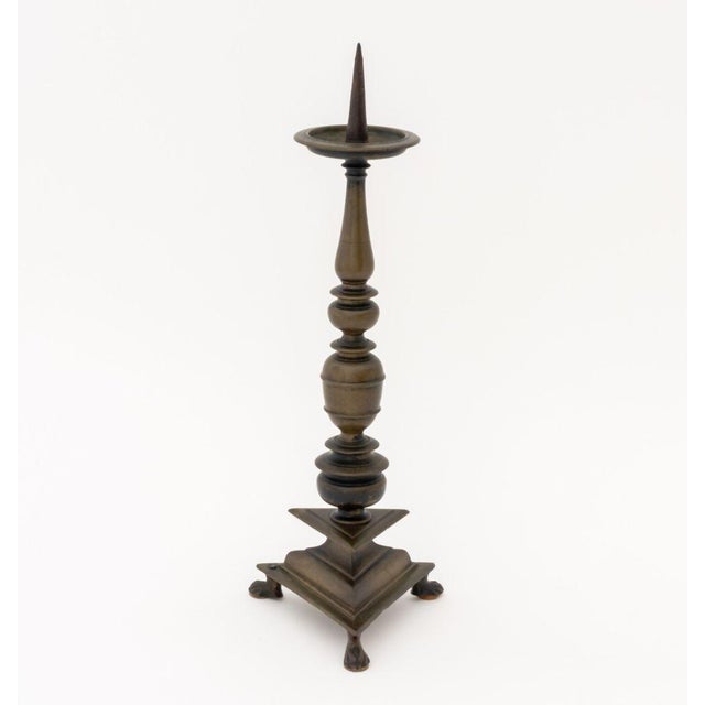 Bronze Italian Baroque Bronze Altar Candlesticks, C. 1600 For Sale - Image 8 of 11