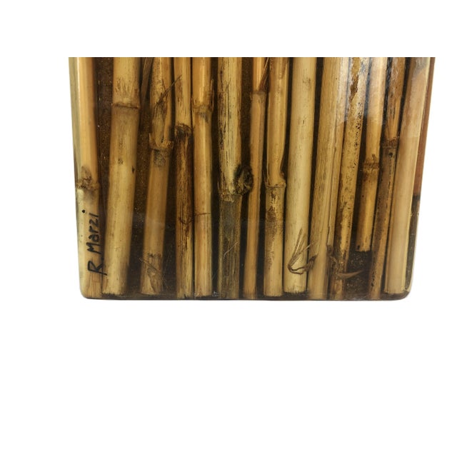 Bamboo Resin Table Lamp by Riccardo Marzi, Italy, 1970s For Sale - Image 6 of 11