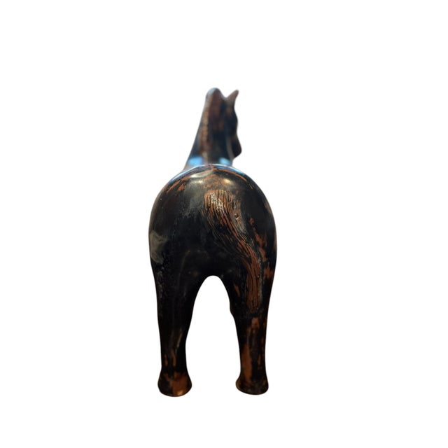 Antique 19th Century Chinese Figure of a Horse in Mottled Brown Glaze For Sale - Image 10 of 11