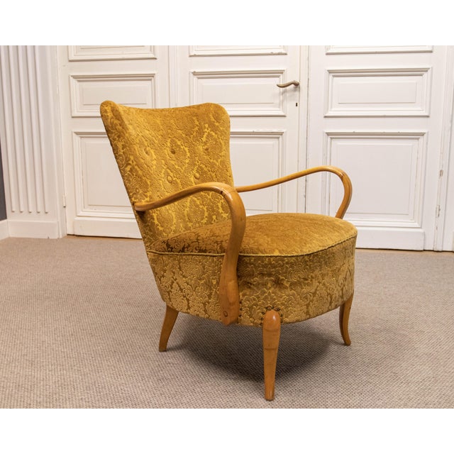 Wood Danish Modern Lounge Chair by Alfred Christensen for Slagelse Møbelværk, 1940s For Sale - Image 7 of 11