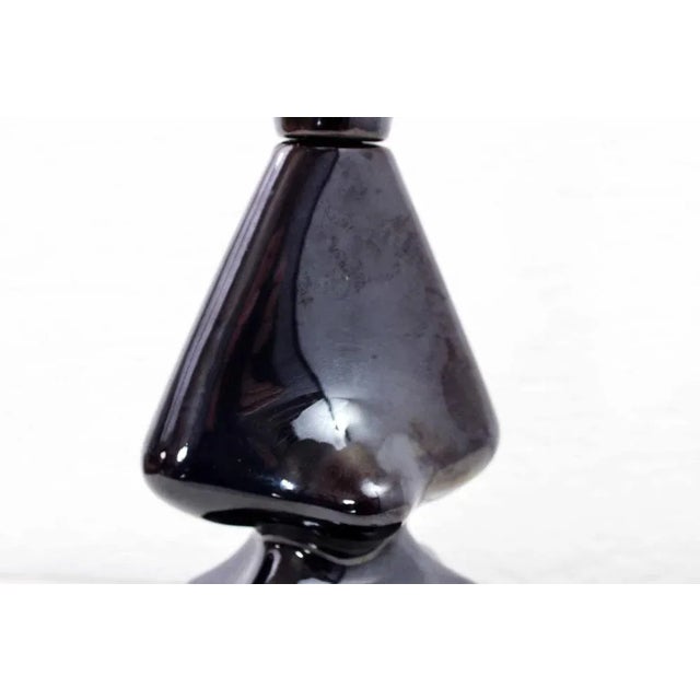 Black Modern Ceramic Table Lamp, 1970s For Sale - Image 8 of 13