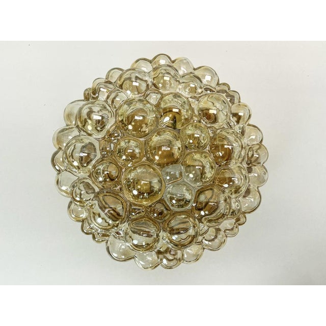 Large Bubble Flush Mount in Amber by Helena Tynell for Glashütte Limburg, 1960s For Sale - Image 14 of 14