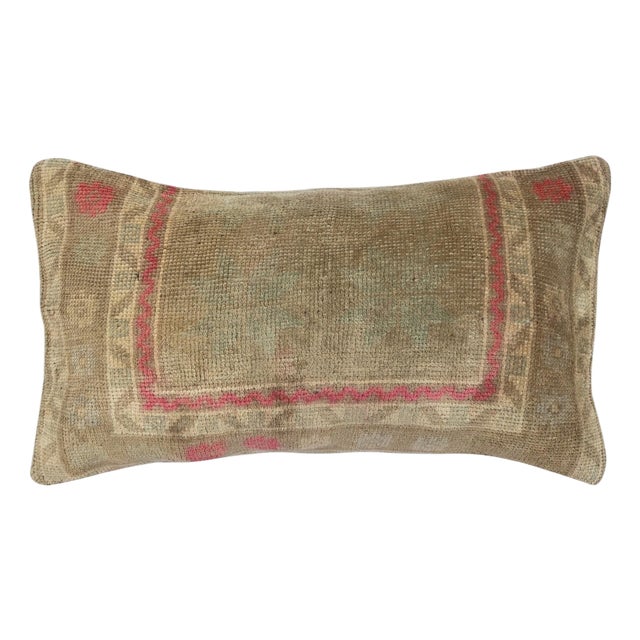 16"x28" Vintage Turkish Cushion Cover. Rustic Throw Pillow. Lumbar Pillow Cover For Sale